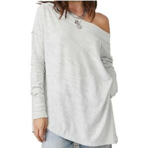 FP We the Free To The Right Off Shoulder Asymmetrical Oversized Top‎ Size Small